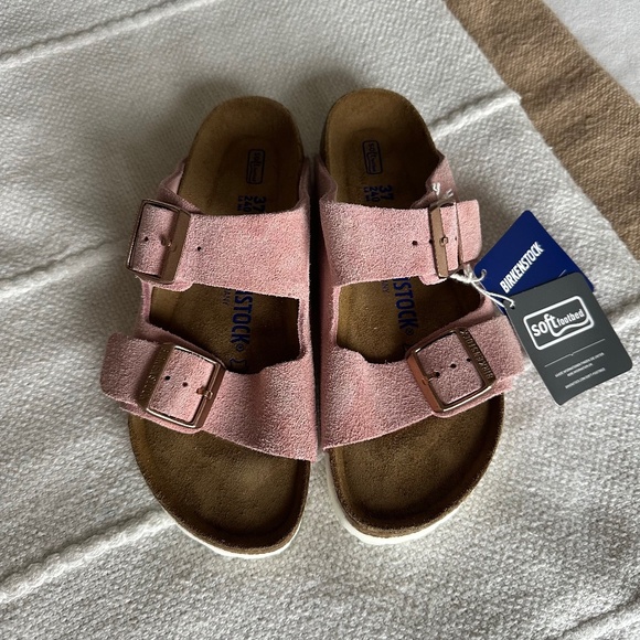 NWT BIRKENSTOCK Pink Suede Leather Sandal - EU37 - Picture 4 of 6